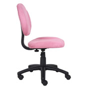 Boss Pink Microfiber Deluxe Posture Chair, B325-PK